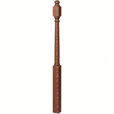 4042B 3" x 54" Sarting Mushroom Top or Ball Top Colonial Newel Post, Mahogany