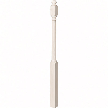 4042B 3" x 54" Sarting Mushroom Top or Ball Top Colonial Newel Post, Soft Maple