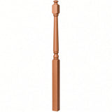 4043A 3" x 60" Starting Colonial Newel Post with mushroom top (option for ball top), American Cherry