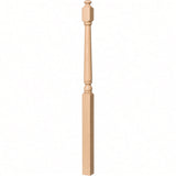 4043A 3" x 60" Starting Colonial Newel Post with mushroom top (option for ball top), Beech