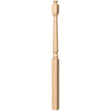 4043A 3" x 60" Starting Colonial Newel Post with mushroom top (option for ball top), Birch