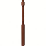 4043A 3" x 60" Starting Colonial Newel Post with mushroom top (option for ball top), Brazilian Cherry
