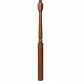 4043A 3" x 60" Starting Colonial Newel Post with mushroom top (option for ball top), Mahogany