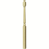 4043A 3" x 60" Starting Colonial Newel Post with mushroom top (option for ball top), Poplar