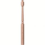 4043A 3" x 60" Starting Colonial Newel Post with mushroom top (option for ball top), Red Oak