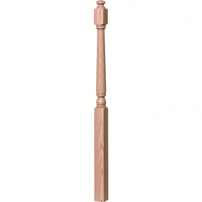 4043A 3" x 60" Starting Colonial Newel Post with mushroom top (option for ball top), Red Oak
