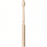 4043A 3" x 60" Starting Colonial Newel Post with mushroom top (option for ball top), Soft Maple