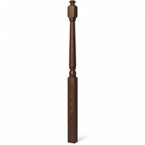 4043A 3" x 60" Starting Colonial Newel Post with mushroom top (option for ball top), Walnut
