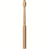 4043A 3" x 60" Starting Colonial Newel Post with mushroom top (option for ball top), White Oak