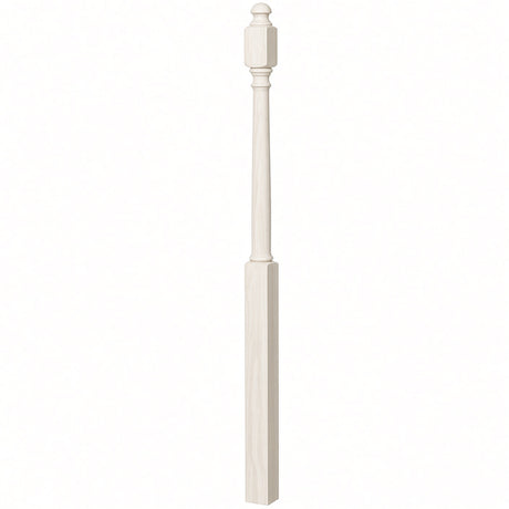 4043B 3" x 60" Mushroom Top or Ball Top Colonial Starting Newel Post, Soft Maple