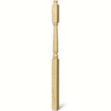 4045A 3" x 60" Second Floor or Landing Colonial Newel Post with 10" Face, Poplar