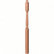 4045A 3" x 60" Second Floor or Landing Colonial Newel Post with 10" Face, Red Oak