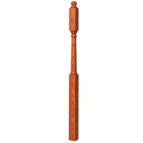 4045B 3" x 60" Mushroom Top or Ball Top Colonial Second Floor / Landing Newel Post with 10" Face, Brazilian Cherry