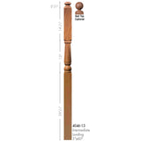 4046A/13 Colonial Intermediate Landing Newel Dimensional Information