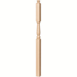 4046A-13 3" x 60" Intermediate Landing Newel Post with 13" Turning, Hard Maple