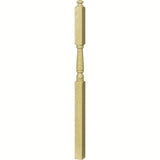 4046A-13 3" x 60" Intermediate Landing Newel Post with 13" Turning, Poplar