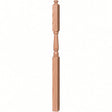 4046A-13 3" x 60" Intermediate Landing Newel Post with 13" Turning, Red Oak