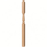 4046A-13 3" x 60" Intermediate Landing Newel Post with 13" Turning, White Oak