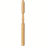 4046A-13 3" x 60" Intermediate Landing Newel Post with 13" Turning, Yellow Pine