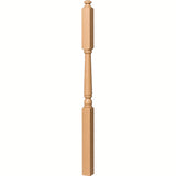 4046A 3" X 60" Intermediate Landing Colonial Newel Post, Alder