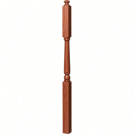 4046A 3" X 60" Intermediate Landing Colonial Newel Post, American Cherry