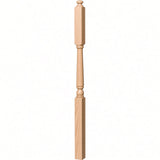 4046A 3" X 60" Intermediate Landing Colonial Newel Post, Beech