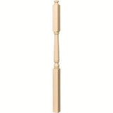 4046A 3" X 60" Intermediate Landing Colonial Newel Post, Birch
