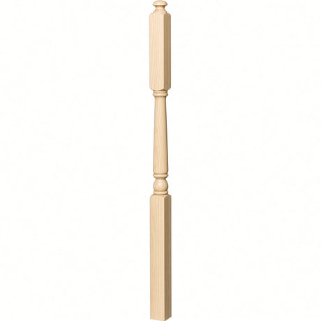 4046A 3" X 60" Intermediate Landing Colonial Newel Post, Birch