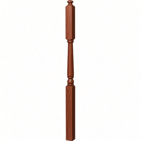 4046A 3" X 60" Intermediate Landing Colonial Newel Post, Brazilan Cherry