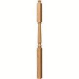 4046A 3" X 60" Intermediate Landing Colonial Newel Post, Hickory