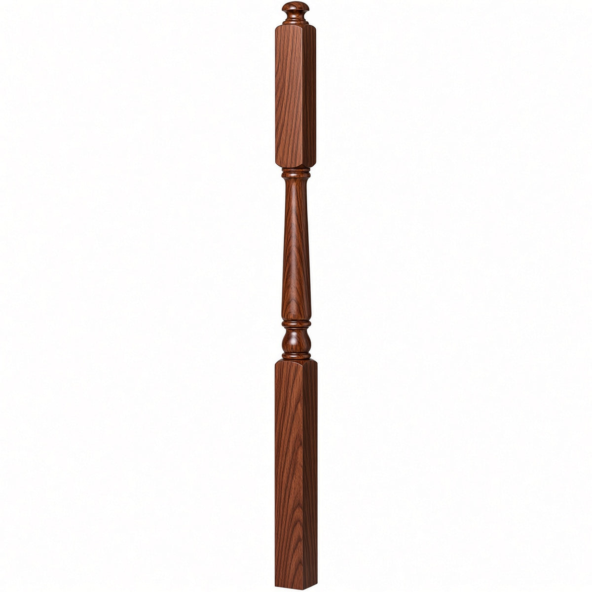 4046A 3" X 60" Intermediate Landing Colonial Newel Post, Mahogany