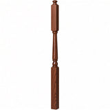4046A 3" X 60" Intermediate Landing Colonial Newel Post, Mahogany