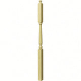 4046A 3" X 60" Intermediate Landing Colonial Newel Post, Poplar