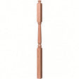 4046A 3" x 60" Colonial Intermediate Landing Newel Post, Red Oak