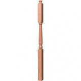 4046A 3" x 60" Colonial Intermediate Landing Newel Post, Red Oak