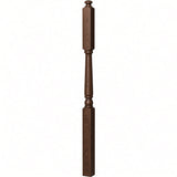 4046A 3" X 60" Intermediate Landing Colonial Newel Post, Walnut