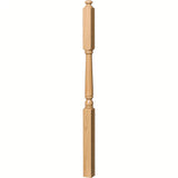 4046A 3" X 60" Intermediate Landing Colonial Newel Post, White Oak