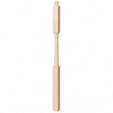 4046B 3" X 60" Mushroom Top or Ball Top Colonial Intermediate Landing Newel Post, Soft Maple