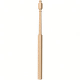 4048B 3" x 72" Mushroom Top or Ball Top Colonial Landing Newel Post, Ash