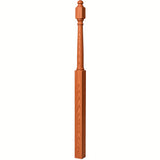4048B 3" x 72" Mushroom Top or Ball Top Colonial Landing Newel Post, Brazilian Cherry