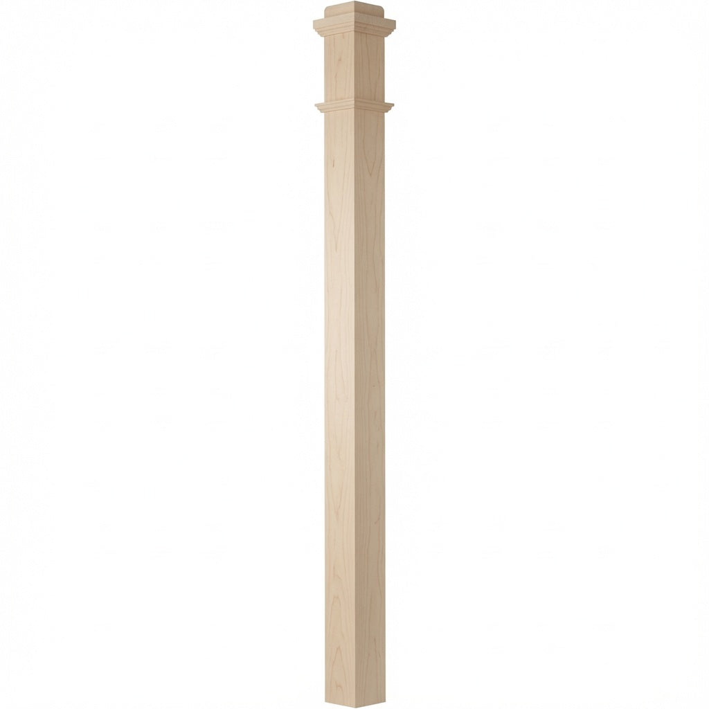 4075 Box Newel Post, Hard Maple