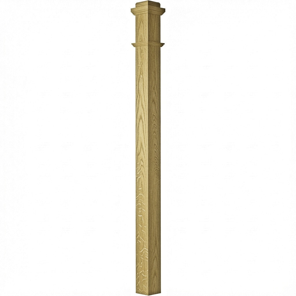 4075 Box Newel Post, White Oak
