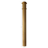 SP-4075S Solid  Red Oak Plain Box Newel Post