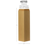 4075 Box Newel Sleeve, fits 3-1/2" Newels