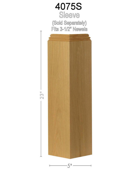 4075 Box Newel Pedestal/Sleeve Dimensional Information