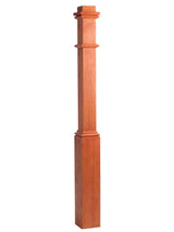 4076 3-1/2" x 58" Box Newel Post shown with optional Sleeve (pedestal)