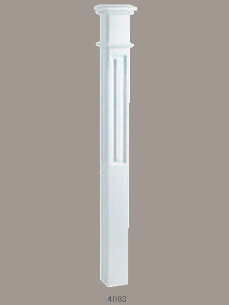 4083 Paneled Box Newel Post, Primed