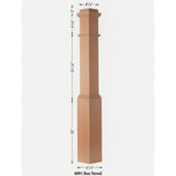 4091 Box Newel Post - Beech