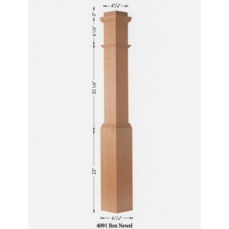 4091 Box Newel Post - Beech