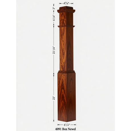 4091 Box Newel Post - Brazilian Cherry